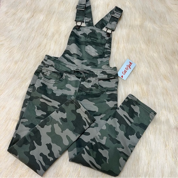 Cat & Jack Camouflage Green Overall Ultimate Stretch Kids size XS (4/5) NWT - Picture 2 of 7